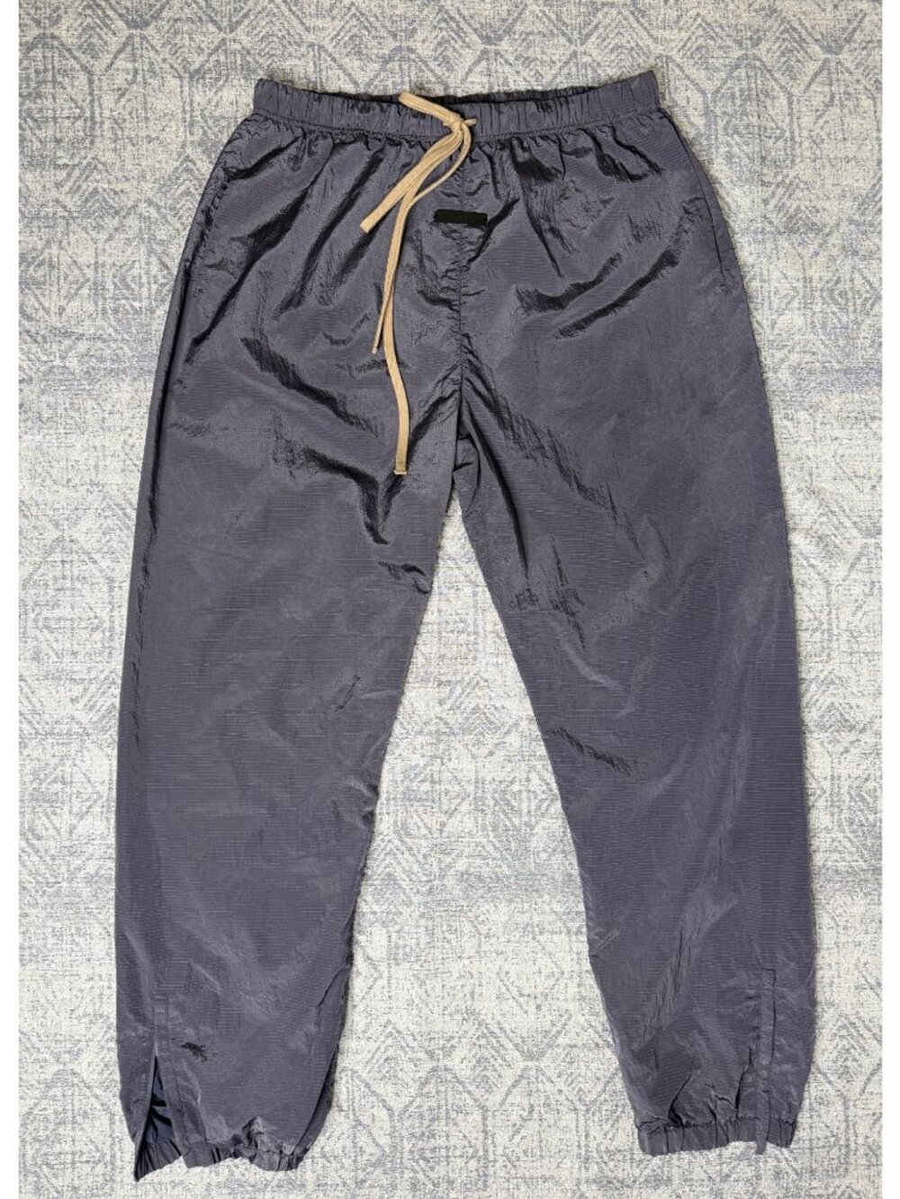 Fear of God Essentials Navy Military Nylon Track Pants luxury streetwear